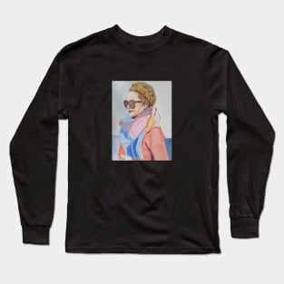 rubia con lentes Long Sleeve T-Shirt